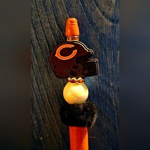NFL Chicago Bears Sparkly/Blingy Custom Created Super Fan Beaded Pen